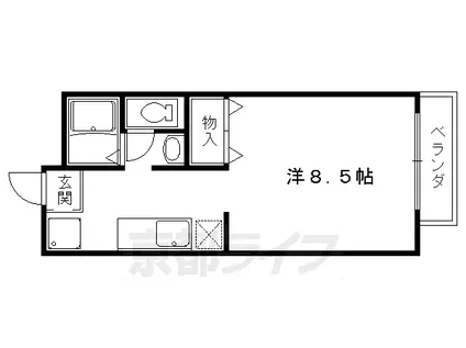 サンビレッジ大北山(1K/1階)の間取り写真