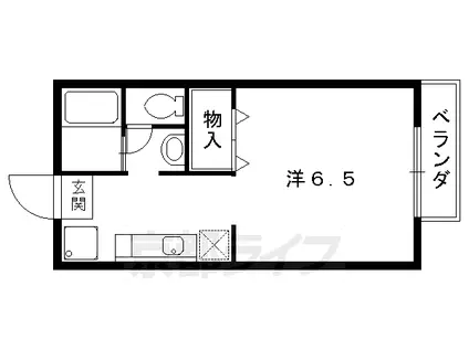 サンビレッジ大北山(1K/1階)の間取り写真