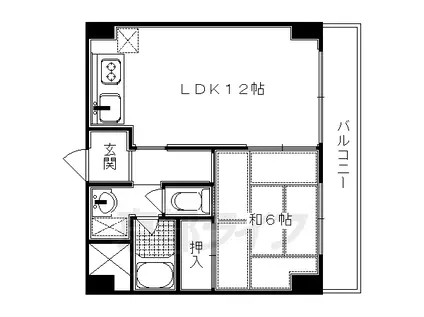 エレーゼ北野(1LDK/2階)の間取り写真