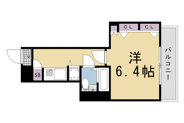アルテハイム二条城(1K/7階)の間取り写真