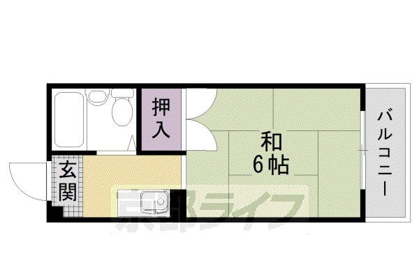 ハイツユルギ(1K/3階)の間取り写真