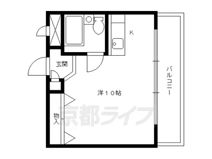 AZビル(1K/2階)の間取り写真