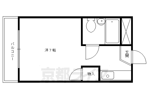 ジュアール吉田(1K/2階)の間取り写真