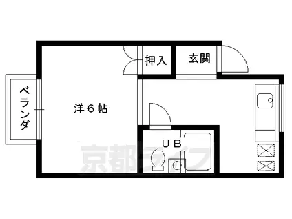 ハイツ山喜(1K/1階)の間取り写真