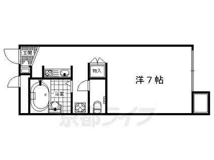 東海道本線 長岡京駅 徒歩40分 2階建 築27年(1K/2階)の間取り写真