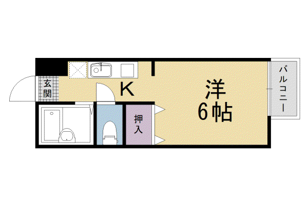 COZY STATION UTANO(1K/1階)の間取り写真