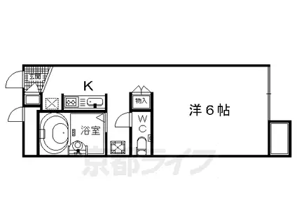 東海道本線 長岡京駅 徒歩35分 2階建 築27年(1K/2階)の間取り写真