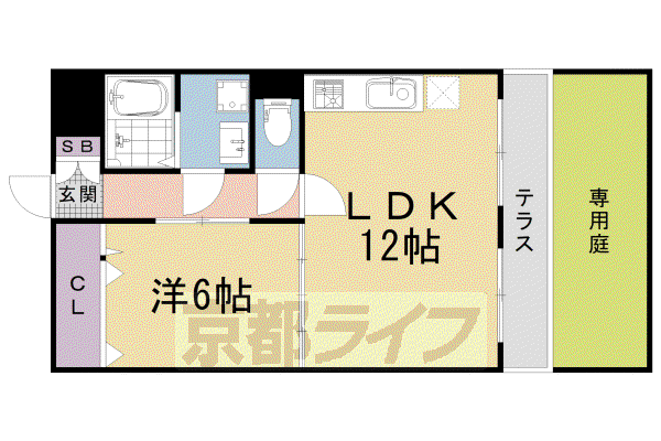 ハイツDSK(1LDK/1階)の間取り写真