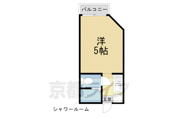 ササキビル(1K/5階)の間取り写真