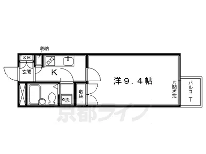 プレシャスコート(1K/1階)の間取り写真
