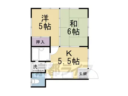 マンション丸高(2DK/1階)の間取り写真