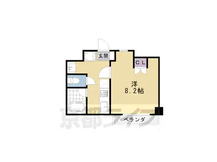 シャントール二条(1K/7階)の間取り写真