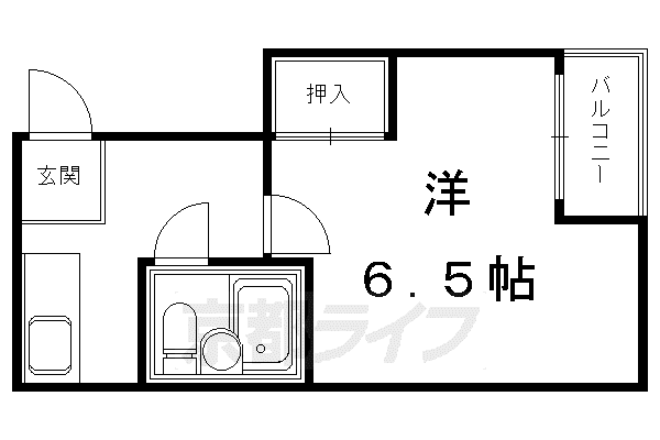 エクラン・ドール(1K/3階)の間取り写真