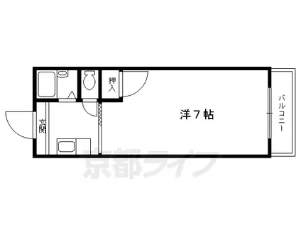 CASA ODOI(ワンルーム/3階)の間取り写真