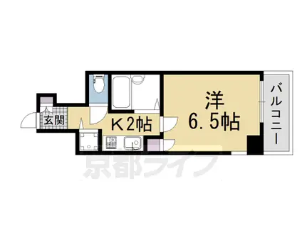 LEGAL京都河原町Ⅲ(1K/4階)の間取り写真