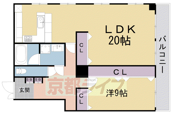UTSUMI BUILDING(1LDK/5階)の間取り写真