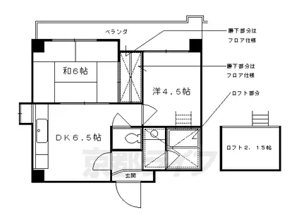 ウエストSQUARE(2DK/5階)の間取り写真