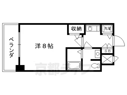京阪電気鉄道京阪線 清水五条駅 徒歩3分 10階建 築27年(1K/5階)の間取り写真