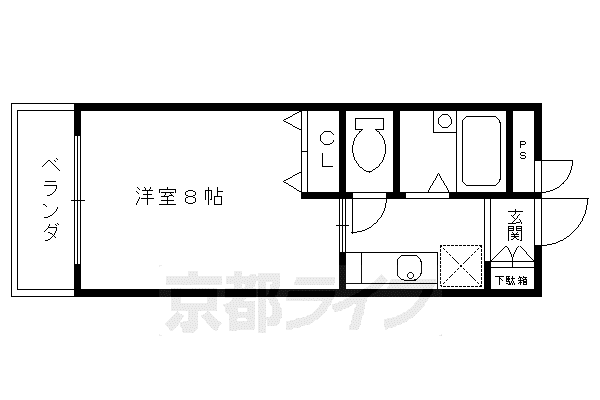 アビタ・ロゼ(1K/2階)の間取り写真