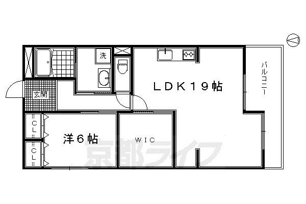 京阪電気鉄道京阪線 東福寺駅 徒歩5分 3階建 築40年(1LDK/1階)の間取り写真