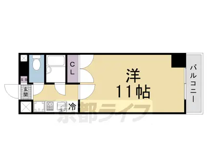 京阪電気鉄道京阪線 祇園四条駅 徒歩10分 4階建 築36年(1K/3階)の間取り写真
