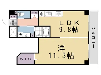 京阪電気鉄道京阪線 祇園四条駅 徒歩10分 4階建 築36年(1LDK/2階)の間取り写真
