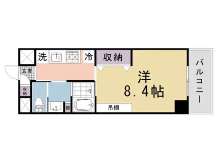 京阪電気鉄道京阪線 祇園四条駅 徒歩10分 4階建 築36年(1K/3階)の間取り写真