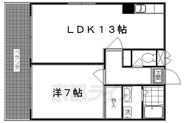 ACUERDO仁王門(1LDK/1階)の間取り写真