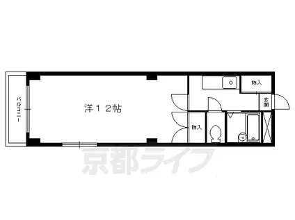 ACUERDO仁王門(1K/1階)の間取り写真
