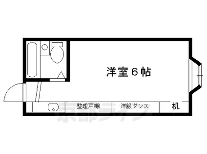 京阪電気鉄道京阪線 七条駅 徒歩7分 3階建 築45年(1K/3階)の間取り写真
