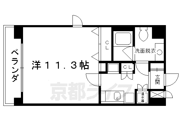 京阪電気鉄道鴨東線 出町柳駅 徒歩5分 7階建 築24年(1K/2階)の間取り写真