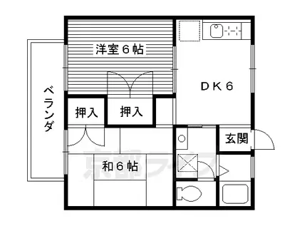 セトラセカンド(2DK/2階)の間取り写真