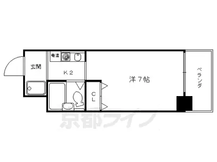 GLOIRE烏丸五条(1K/9階)の間取り写真