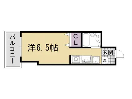 GLOIRE烏丸五条(1K/9階)の間取り写真