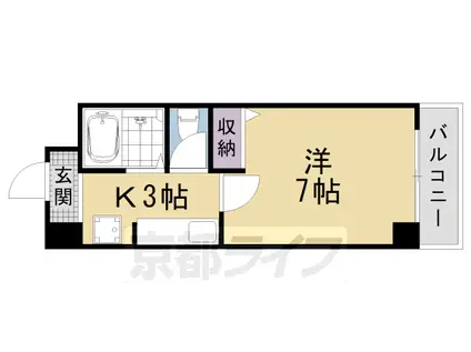 NO-SIDE(1K/3階)の間取り写真