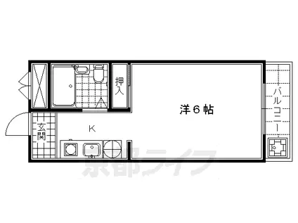 なごみハイツ(1K/3階)の間取り写真