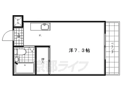 サン フライト(1K/2階)の間取り写真