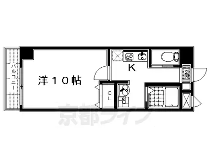 ヴィクトワール51(1K/2階)の間取り写真