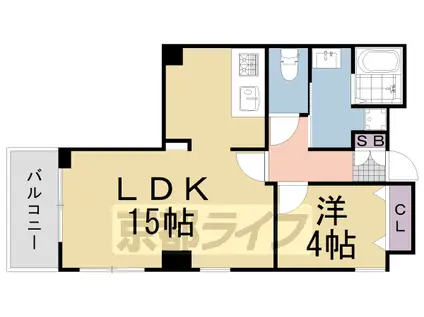 東海道本線 西大路駅 徒歩13分 10階建 築20年(1LDK/2階)の間取り写真