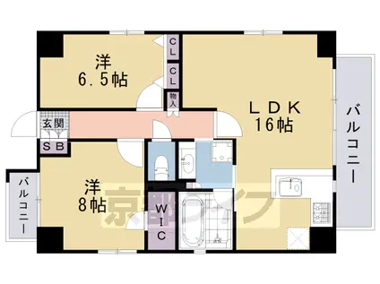 TAMS CONFORT(2LDK/10階)の間取り写真