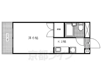 ナルディス七条通(1K/4階)の間取り写真