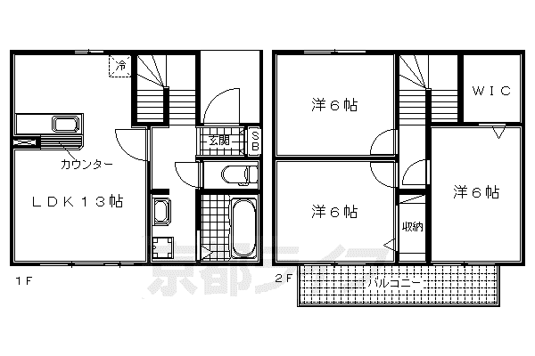 ミルグレイス(3LDK/1階)の間取り写真