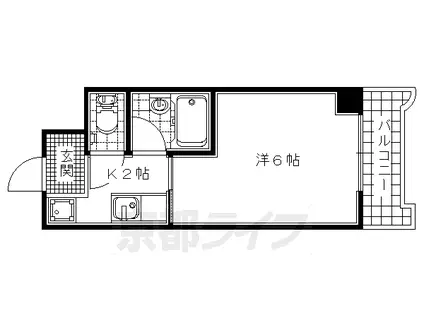 ジュネス神楽田(1K/3階)の間取り写真