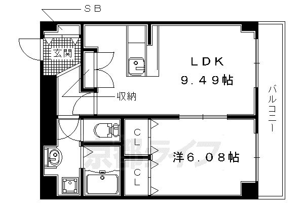 フォレスト(1LDK/2階)の間取り写真