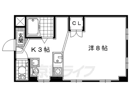 槇島センタービル(1K/4階)の間取り写真