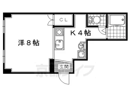 槇島センタービル(1K/3階)の間取り写真