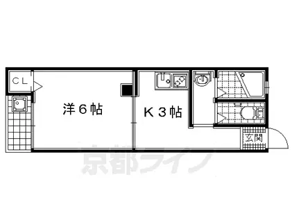 プロムナード(1K/1階)の間取り写真