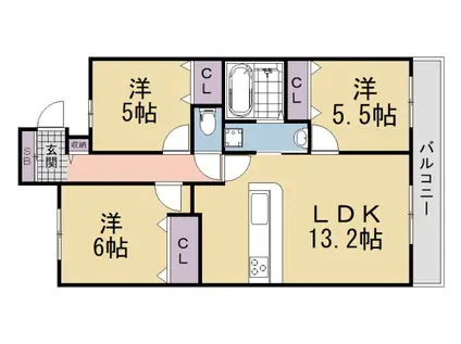 京都市東西線 六地蔵駅(京都市営) 徒歩1分 19階建 築16年(3LDK/14階)の間取り写真