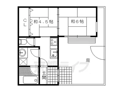 奈良線 黄檗駅(ＪＲ) 徒歩12分  築32年(2K)の間取り写真