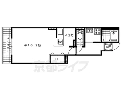コリネッタシンワ(1K/1階)の間取り写真